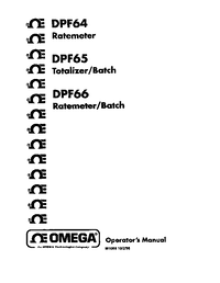 Thumbnail of document Manual - DPF64 Analog Input Ratemeter/Totalizer, 6 Digits Display, NEMA 4X